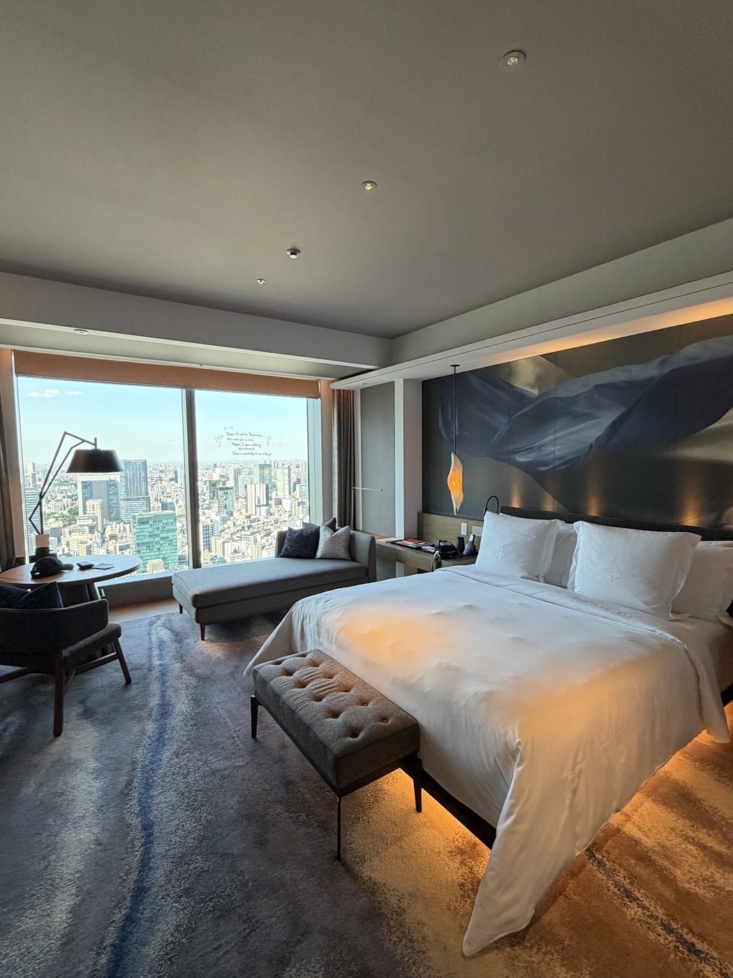 Guest room with city view at Four Seasons Tokyo
