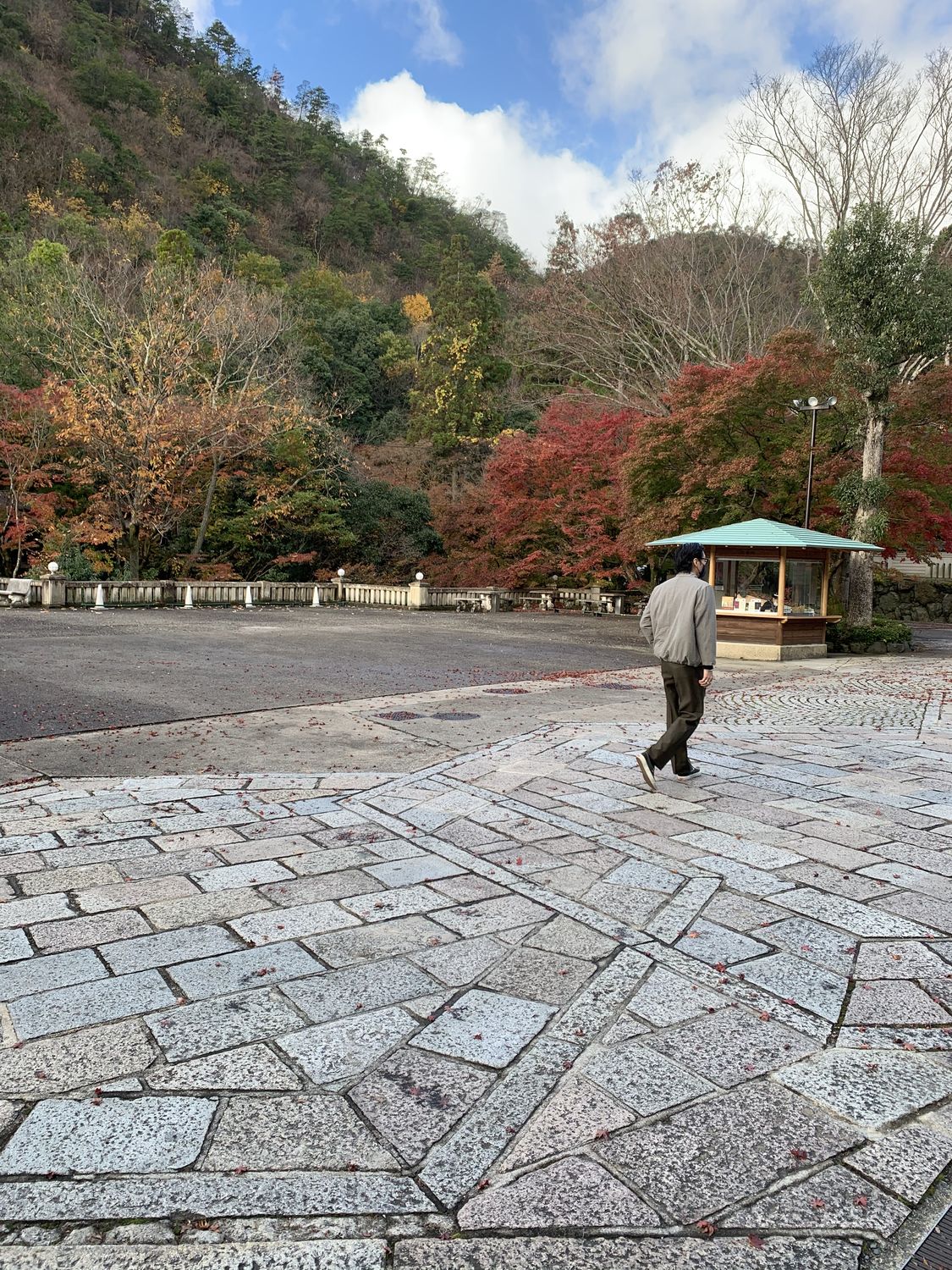 A stone path in Kyoto in late autumn